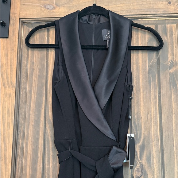 Adrianna Papell Black Tuxedo Jumpsuit - Picture 4 of 4
